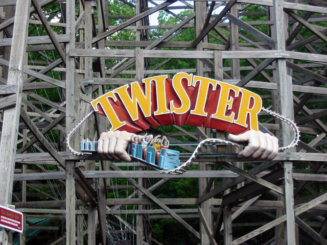 Twister Roller Coaster Sign